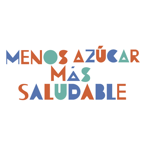 Sara Villanueva diseño e ilustración campaña "Menos azúcar más saludable" logotipo